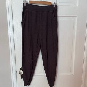 Aerie Pants Women's Brown Waffle Knit Jogger Athleisure Thermal Brown Size Small